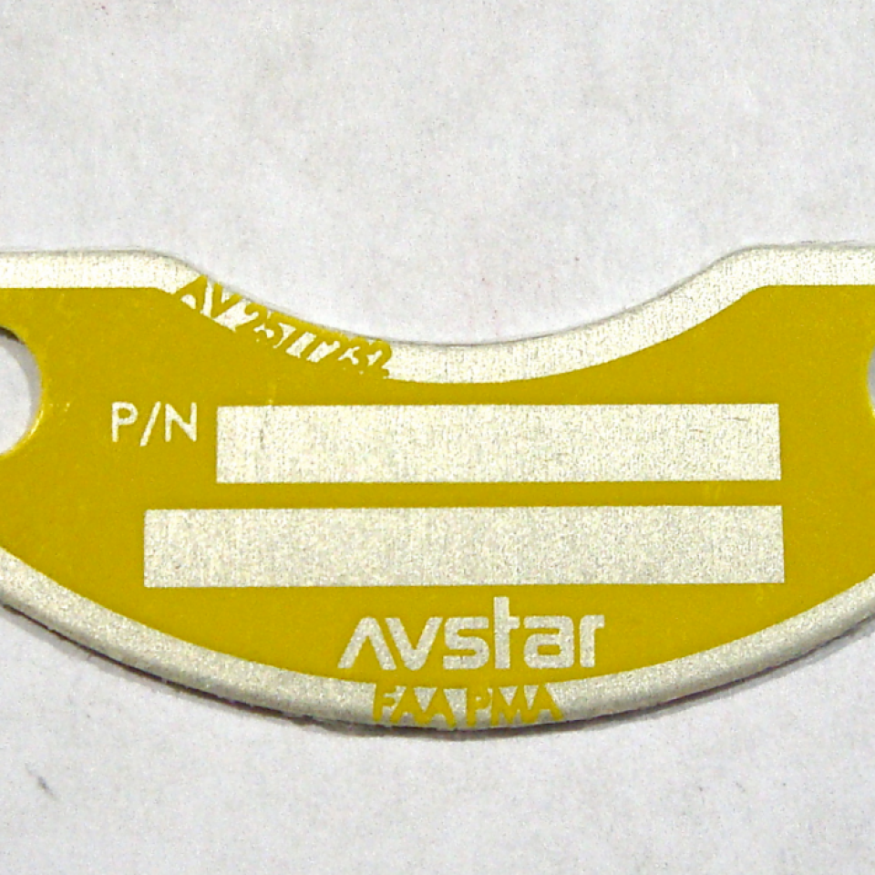 AV2577232 Plate - Identification - Yellow